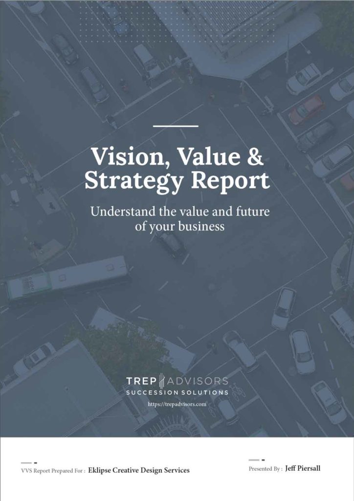 Vision and strategy report focusing on business valuation.